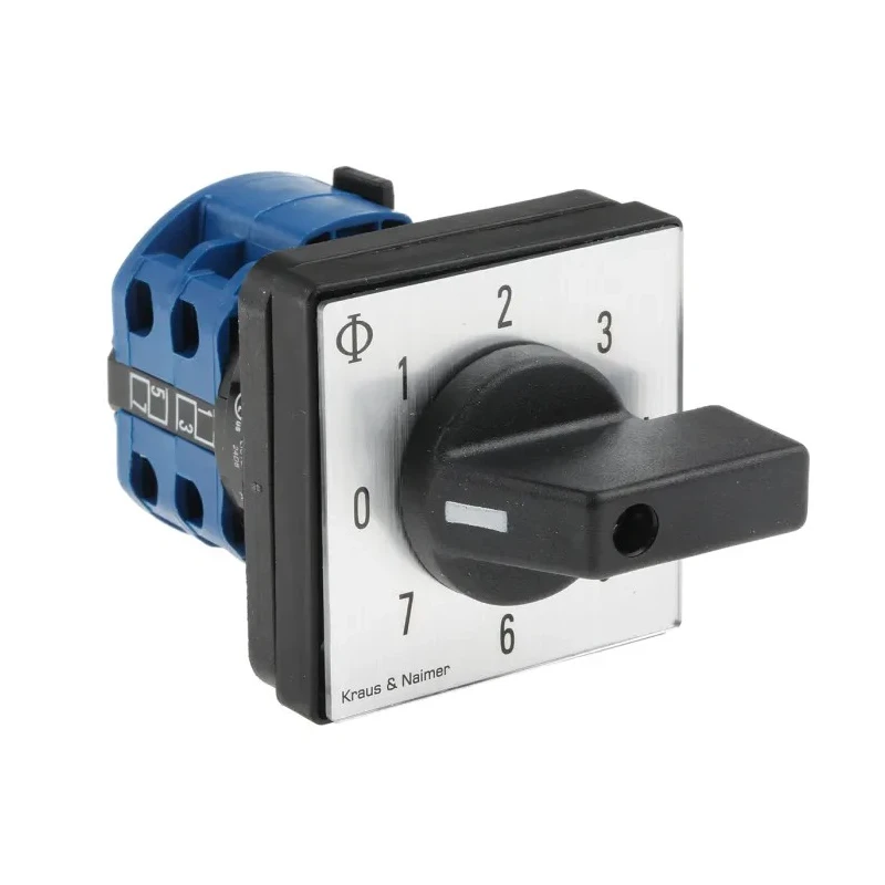 Kraus & Naimer Industrial Panel Mount 8 Position Cam Switch 6A 690V IP40 CAD11.A540/GBA001.EF