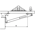 ROCA Anodised Natural Aluminium Telescopic Support Bracket 402mm 38 45 25