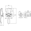 Steinbach & Vollman Zinc Alloy Chrome Refrigeration Toggle Latch 116mm x 46mm x 27mm 38700040
