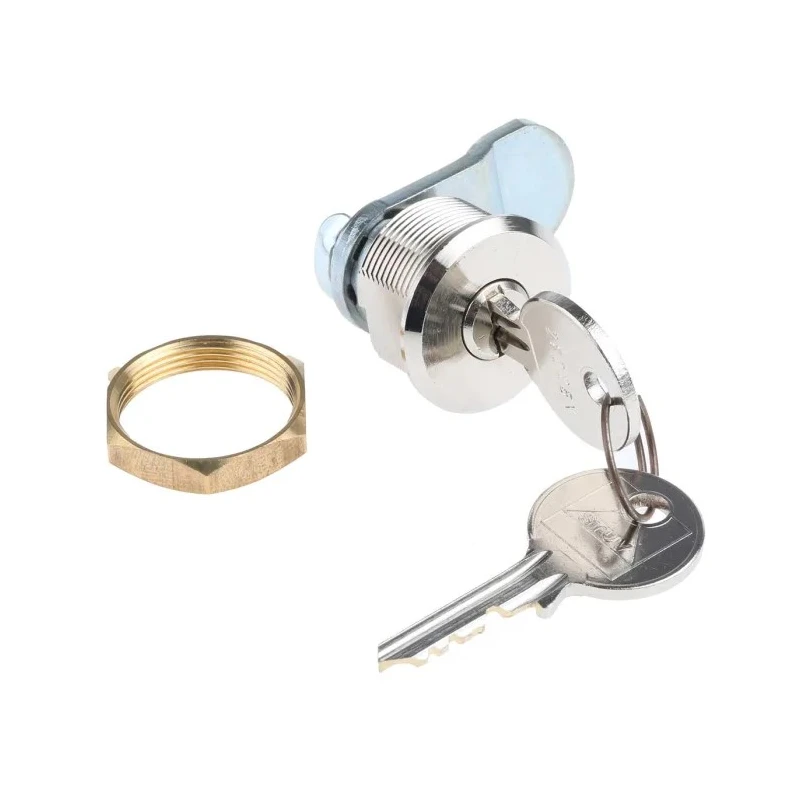 Steinbach & Vollman Brass Tumbler Lock 20 mm Panel-to-Tongue 18.2 x 22.2 mm Key Unlock 44880010