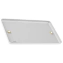 MK Electric Silver Metal 2 Gang Blanking Plate Metal Clad Series K3369 ALM