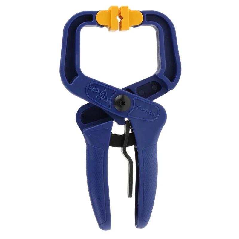Record 55 mm x 50 mm Blue Resin Spring Clamp with Non-Marking Swivel Pads T59200ECD