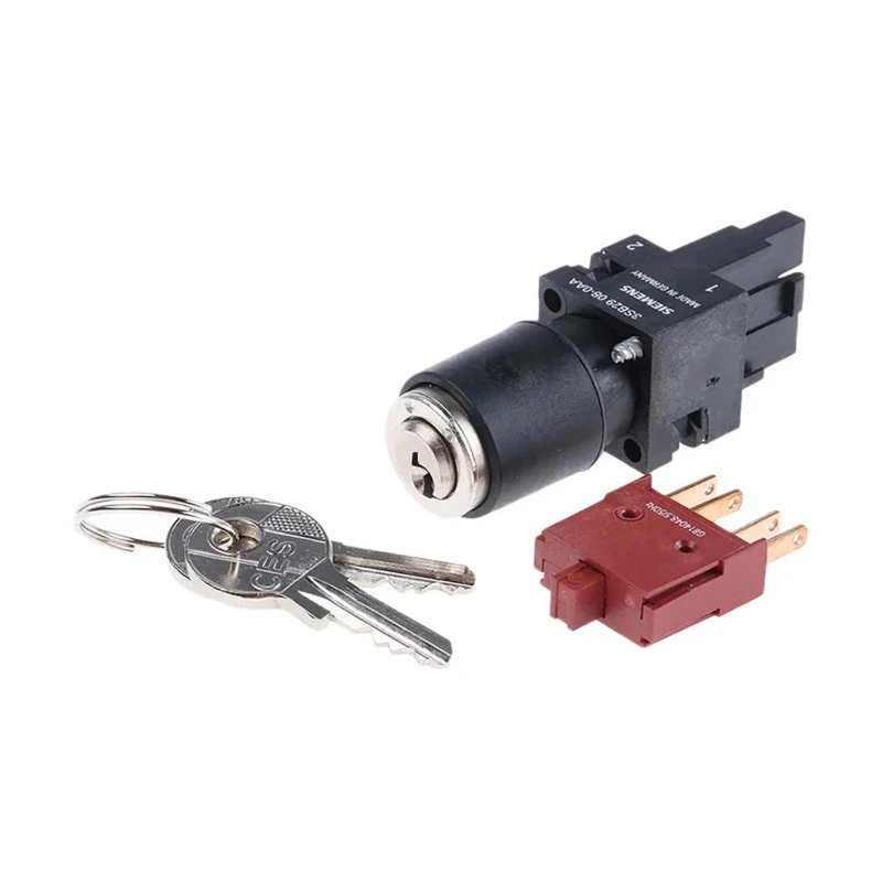 Siemens IP65 Key Switch, 1 NO Contact, 10A Current, 2-Way Latching Switch 