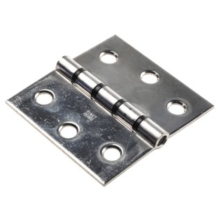 Pinet Stainless Steel Butt Hinge with Removable Pin, Screw Fixing, 75 mm x 80 mm x 2 mm 330-8262
