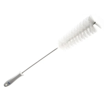 Vikan White Bottle Brush, Bristle Length 23 mm, Brush Diameter 50 mm, Overall Length 490 mm 53795