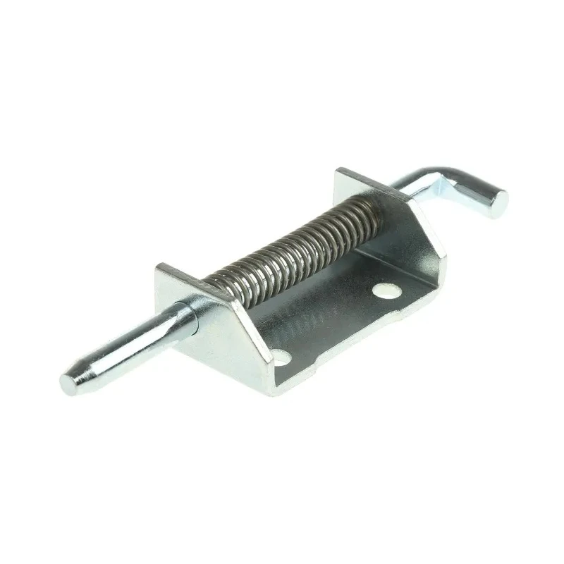 Pinet Steel Latch with a Spring Loaded Pin, LH-Handed, Bolt-On Fixing, 82 mm x 21 mm x 2.8 mm 12-A-3860