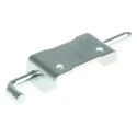 Pinet Steel Latch with a Spring Loaded Pin, LH-Handed, Bolt-On Fixing, 82 mm x 21 mm x 2.8 mm 12-A-3860