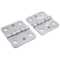 RS PRO Polished Stainless Steel Butt Hinge with a Fixed Pin Weld-on Fixing 75 mm x 90 mm x 6 mm 379-9315
