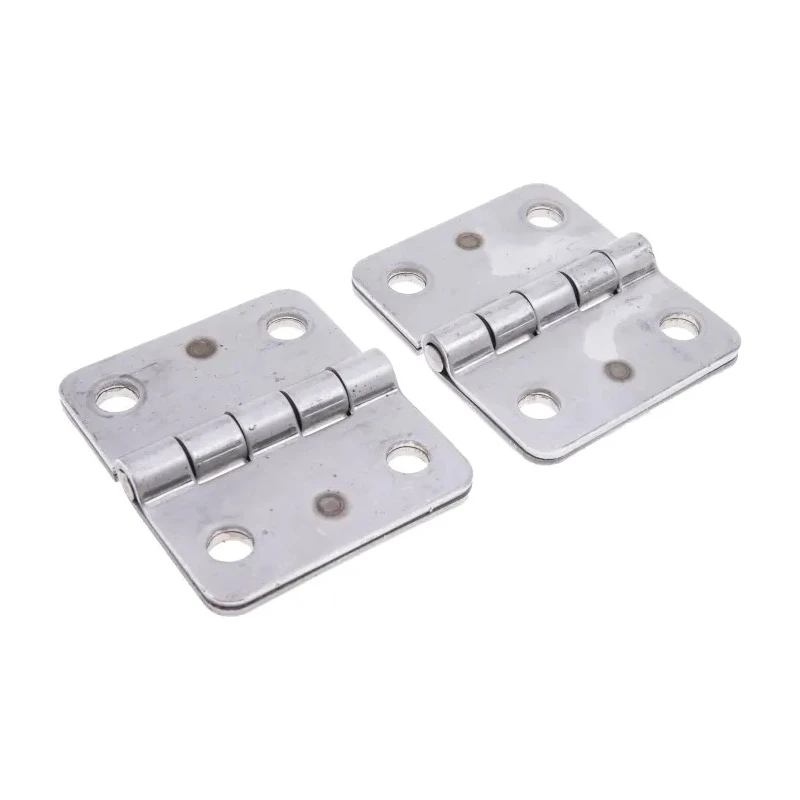 RS PRO Polished Stainless Steel Butt Hinge with a Fixed Pin Weld-on Fixing 75 mm x 90 mm x 6 mm 379-9315