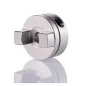 Huco Oldham Style Flexible Bore Coupler 33 mm OD, 65 mm Bore, Stainless Steel & Alloy Steel 456H33.28