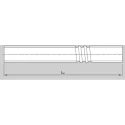 Bosch Rexroth Precision Rolled Shaft 25 mm Diameter, 500 mm Length, Lead Size 5 mm R1511 217 00 L500