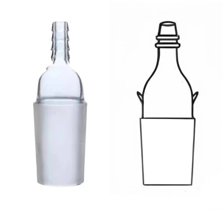 Adapters Cone To Rubber Tubing Straight Connection for lab image-1