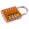 ABUS Combination Aluminium Steel Safety Padlock 40mm Body, 6mm Shackle, Weatherproof 145/40 Orange