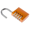 ABUS Combination Aluminium Steel Safety Padlock 40mm Body, 6mm Shackle, Weatherproof 145/40 Orange