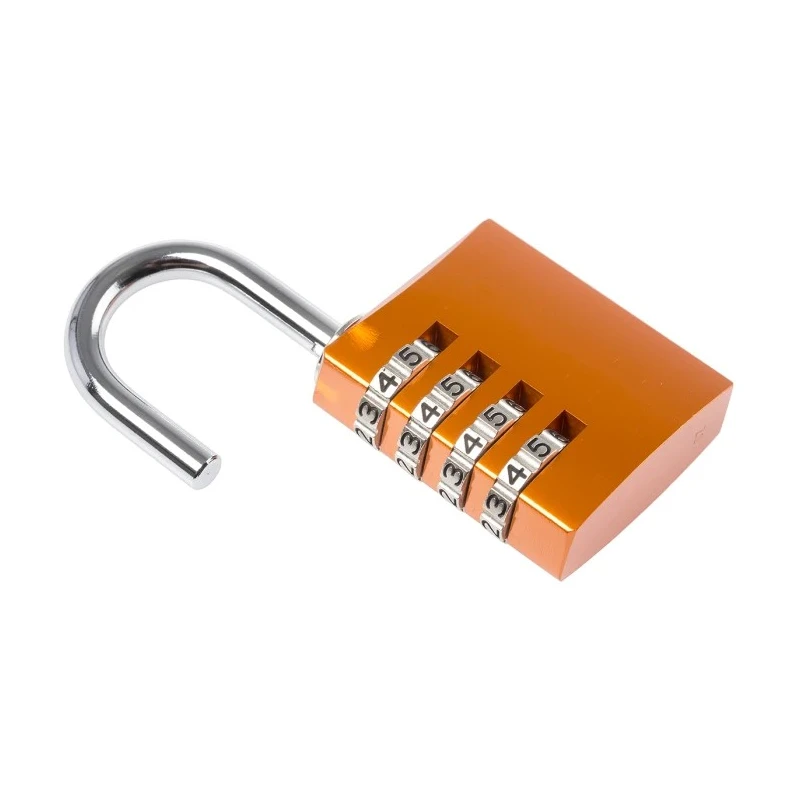 ABUS Combination Aluminium Steel Safety Padlock 40mm Body, 6mm Shackle, Weatherproof 145/40 Orange