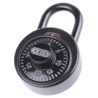 ABUS Combination Padlock Steel, Brass Weatherproof, 7mm Shackle Diameter, 21.5mm Shackle Length, 48mm 78/50KC Key Control