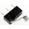 ZF Roller Lever Micro Switch with Tab Terminal, 6A Contact Current, 250V AC, SPDT Configuration, IP50, Polyamide DB1C-B1RB