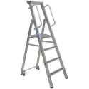 Zarges Aluminium 4 Steps Step Ladder 150kg Load Capacity 1.04m Platform Height 2.15m Open Length 341633