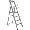 Zarges Aluminium 4 Steps Step Ladder 150kg Load Capacity 1.04m Platform Height 2.15m Open Length 341633