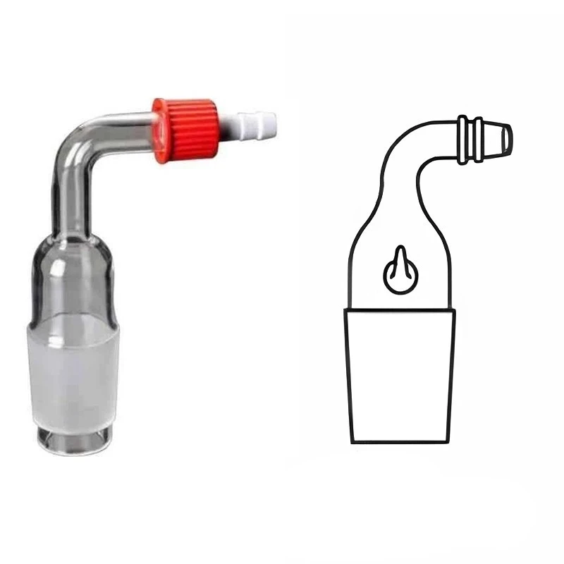 Adapters Cone To Rubber Tubing Right Angle Connection for lab image-1