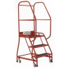 RS PRO 3 Tread Tubular Framed Mobile Safety Steps Rubber Red 0.69m Platform Height 669-3677