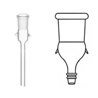 Adapter Socket To Rubber Tubing Straight Connection for lab image-1