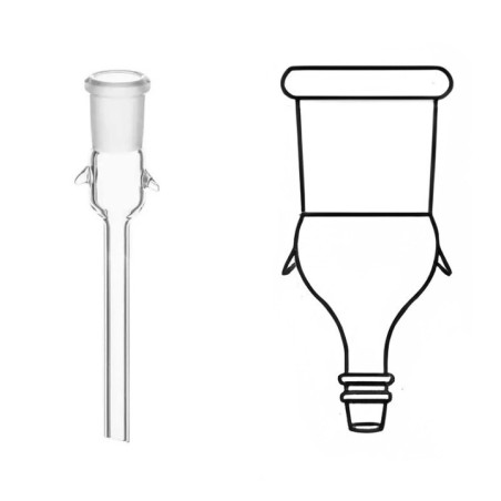 Adapter Socket To Rubber Tubing Straight Connection for lab image-1