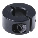 Huco Shaft Collar One Piece Clamp Screw Steel, Bore Diameter 8mm, Outside Diameter 18mm, Width 9mm 046101008
