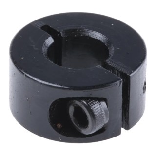 Huco Shaft Collar One Piece Clamp Screw Steel, Bore Diameter 8mm, Outside Diameter 18mm, Width 9mm 046101008