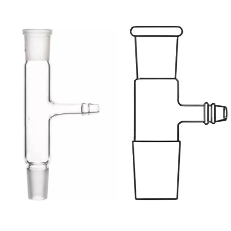 Adapters Socket To Cone With Tee Connection for lab image-1