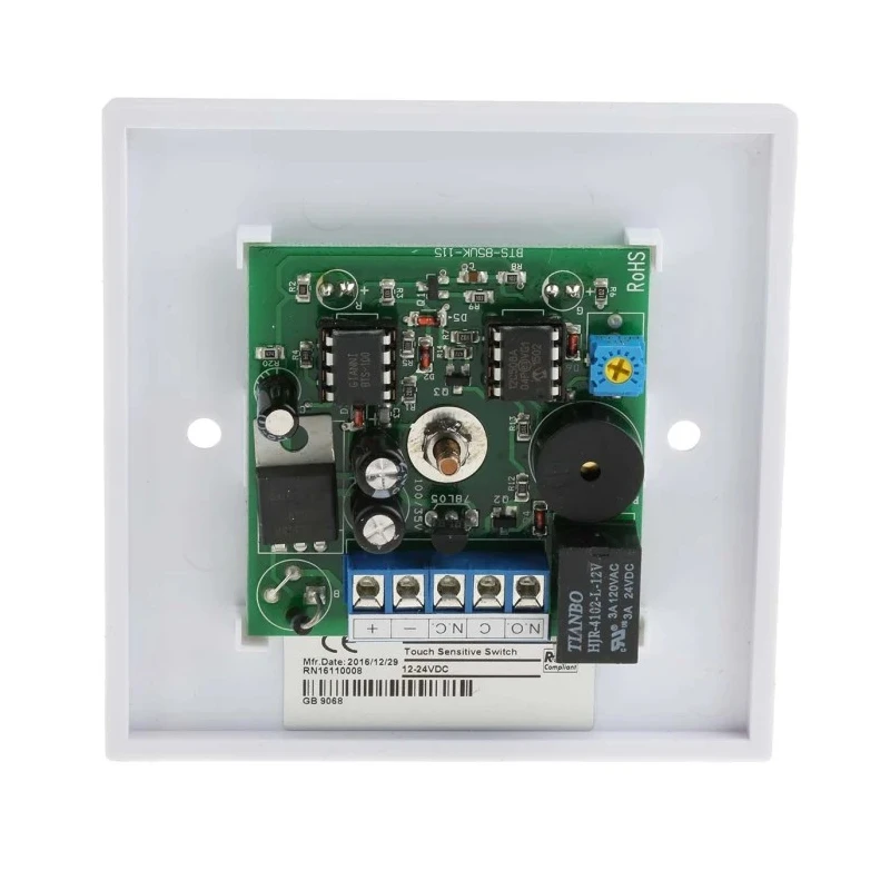RS PRO Plastic Touch Button Flush Mount Touch Sensitive Exit Switch 85mm Height 741-8275