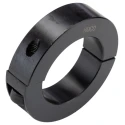 Huco Two Piece Steel Shaft Collar, Clamp Screw Fastening, Bore 50mm, Outside Diameter 78mm, Width 19mm, Black 046201050