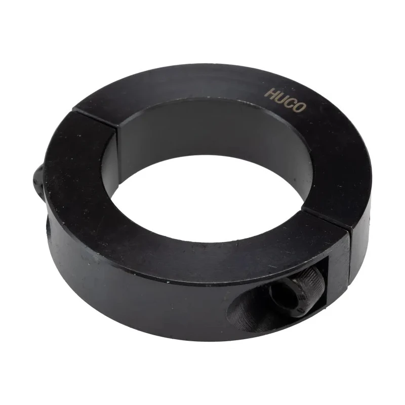 Huco Two Piece Steel Shaft Collar, Clamp Screw Fastening, Bore 50mm, Outside Diameter 78mm, Width 19mm, Black 046201050