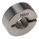 Huco Shaft Collar, One Piece, Clamp Screw Fastening, Stainless Steel, OD 24 mm, Width 9 mm 046102010