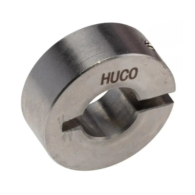 Huco Shaft Collar, One Piece, Clamp Screw Fastening, Stainless Steel, OD 24 mm, Width 9 mm 046102010