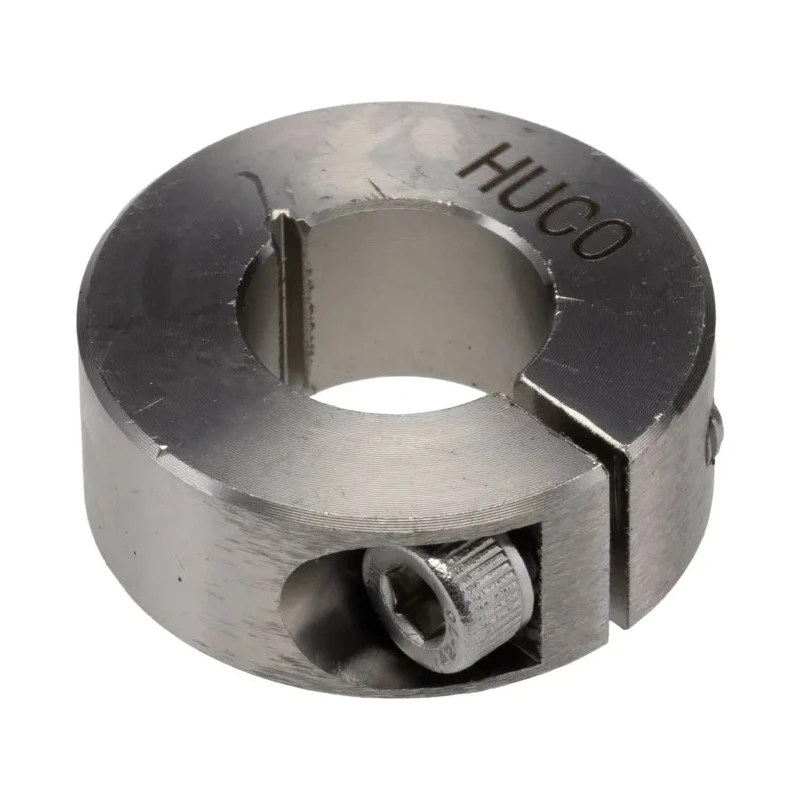 Huco Stainless Steel Shaft Collar, One Piece Clamp Screw Fastening, Bore Diameter 16mm, Outside Diameter 34mm 046102016