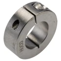 Huco Stainless Steel One Piece Clamp Screw Shaft Collar, Bore Diameter 25mm, Outside Diameter 45mm, Width 15mm 046102025