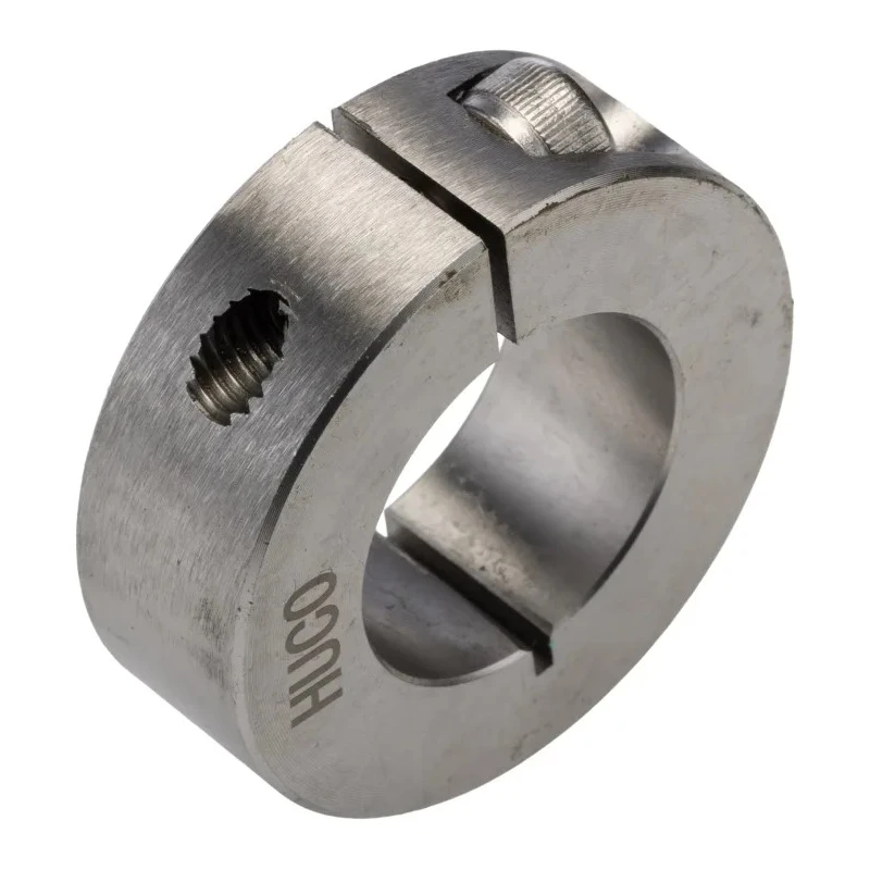 Huco Stainless Steel One Piece Clamp Screw Shaft Collar, Bore Diameter 25mm, Outside Diameter 45mm, Width 15mm 046102025
