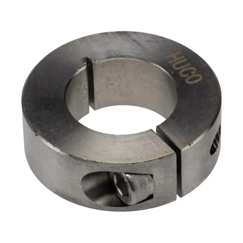 Huco Stainless Steel One Piece Clamp Screw Shaft Collar, Bore Diameter 25mm, Outside Diameter 45mm, Width 15mm 046102025