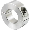 Huco Two Piece Stainless Steel Shaft Collar Clamp Screw 18mm OD, 9mm Width, Bore 8mm 046202008