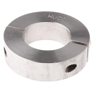 Huco Stainless Steel Two Piece Shaft Collar, Clamp Screw Fastening, OD 54 mm, Width 15 mm 046202030