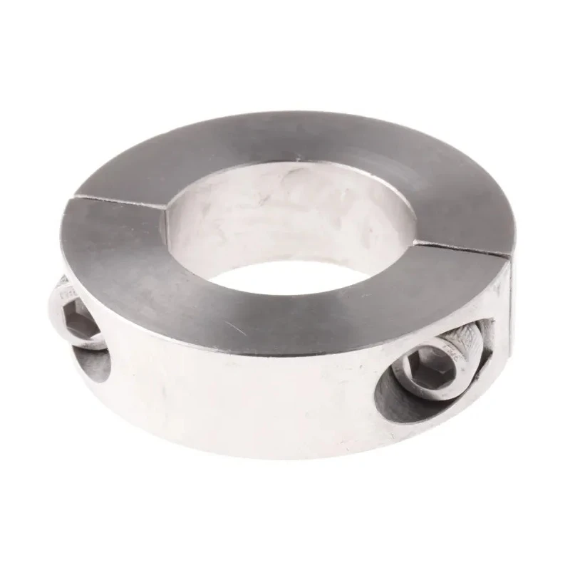 Huco Stainless Steel Two Piece Shaft Collar, Clamp Screw Fastening, OD 54 mm, Width 15 mm 046202030