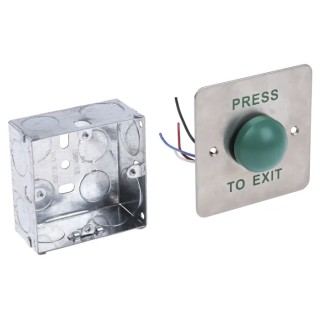 RS PRO Plastic Dome Push Button Exit Switch Surface Mount 130mm Height 85mm Depth 774-8181