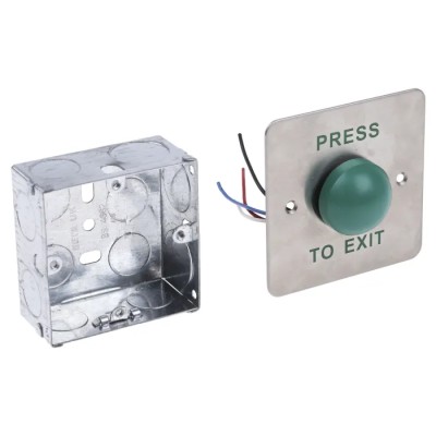 RS PRO Plastic Dome Push Button Exit Switch Surface Mount 130mm Height 85mm Depth 774-8181