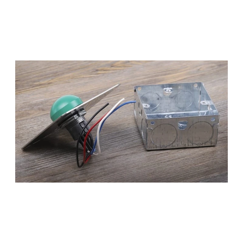RS PRO Plastic Dome Push Button Exit Switch Surface Mount 130mm Height 85mm Depth 774-8181