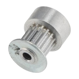 RS PRO Aluminium Timing Belt Pulley 6.4 mm Belt Width, 2 mm Pitch, 15 Teeth P15MXL025FB
