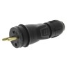 Legrand 16A 250V Europe Mains Connector Black Rubber Cable Mount Screw Termination 0 504 40