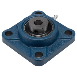 RS PRO Four Hole Flange Bearing Unit 12 mm Inside Diameter Cast Iron Material UCF201
