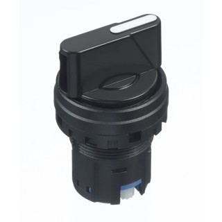 Idec IDEC HW Series 3 Position Selector Switch Head 22 mm Cutout Black Handle IP20 HW1S-33T