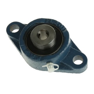 RS PRO 2 Hole Flange Bearing Unit 12 mm ID Cast Iron with Mount Hole Centre-to-Centre 90 mm UCFL201